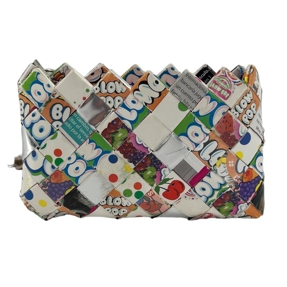 Blow Pops And Charms Candy Folded Wrappers Clutch Wristlet Purse - Picture 1 of 6